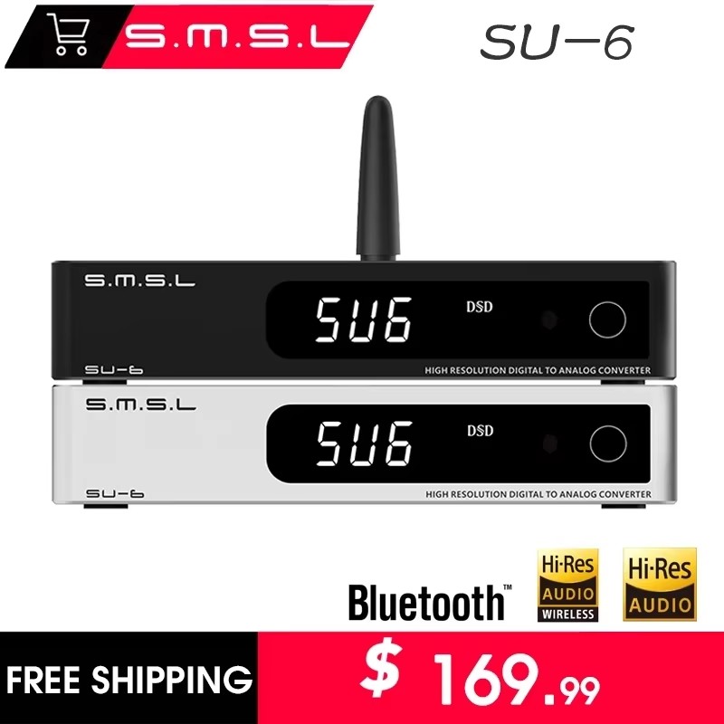 Dac Usb Coaxial Optical Bluetooth - SMSL SU-6 Decoder ES9038Q2M OPA1612*4 32Bit/768kHz