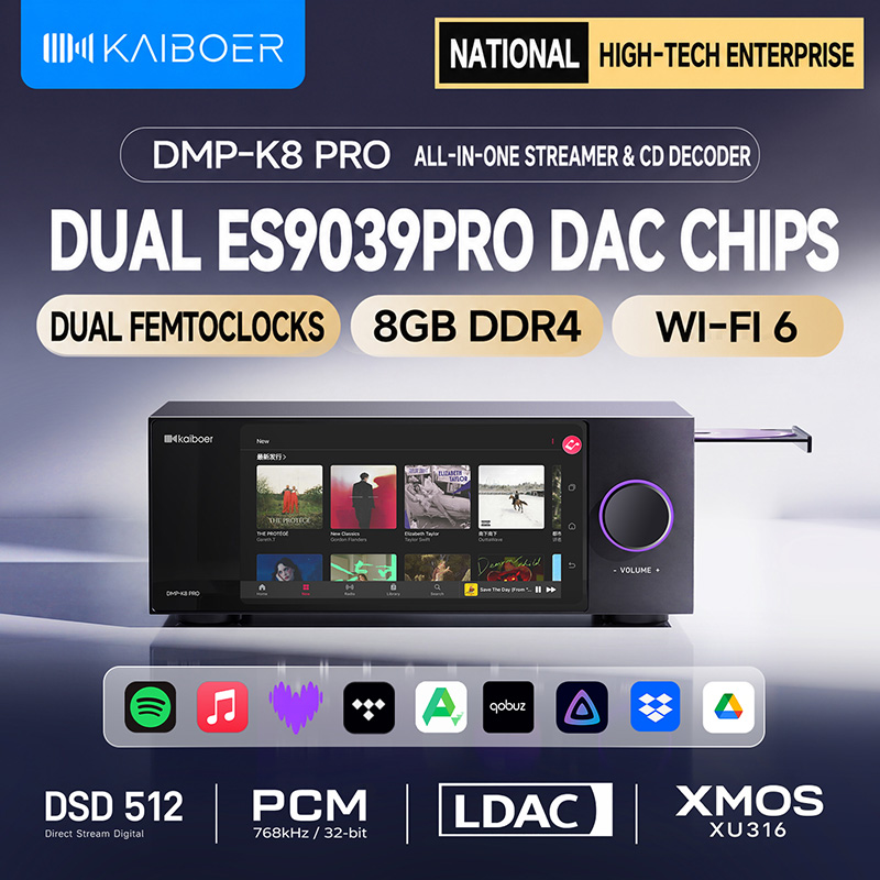 Dac Streamer Network Player - Kaiboer DMP-K8PRO Hi-Fi Network Music Streamer