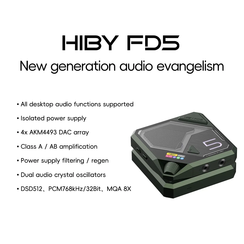 VoltSHiby Fd5 Usb Wireless Hea - Dac Akm4493 Usb Dsd512 评论和价格