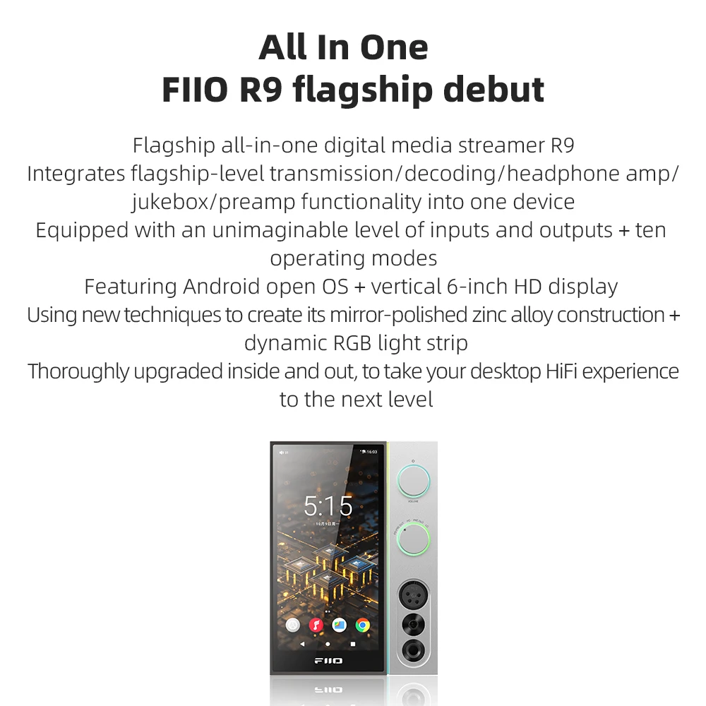 FiiO R9 Android Media streamer - Dac Streamer Network Player 评论和价格