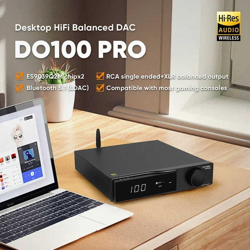 SMSL DO100 Pro HiFi DAC ES9039 - Dac Usb Coaxial Optical Bluetooth 评论和价格