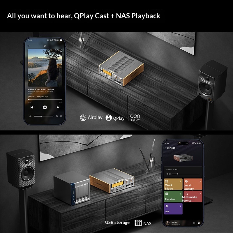 FiiO K17 R2R Desktop DAC Amp D - Dac With Headphone Amp Balanced 评论和价格