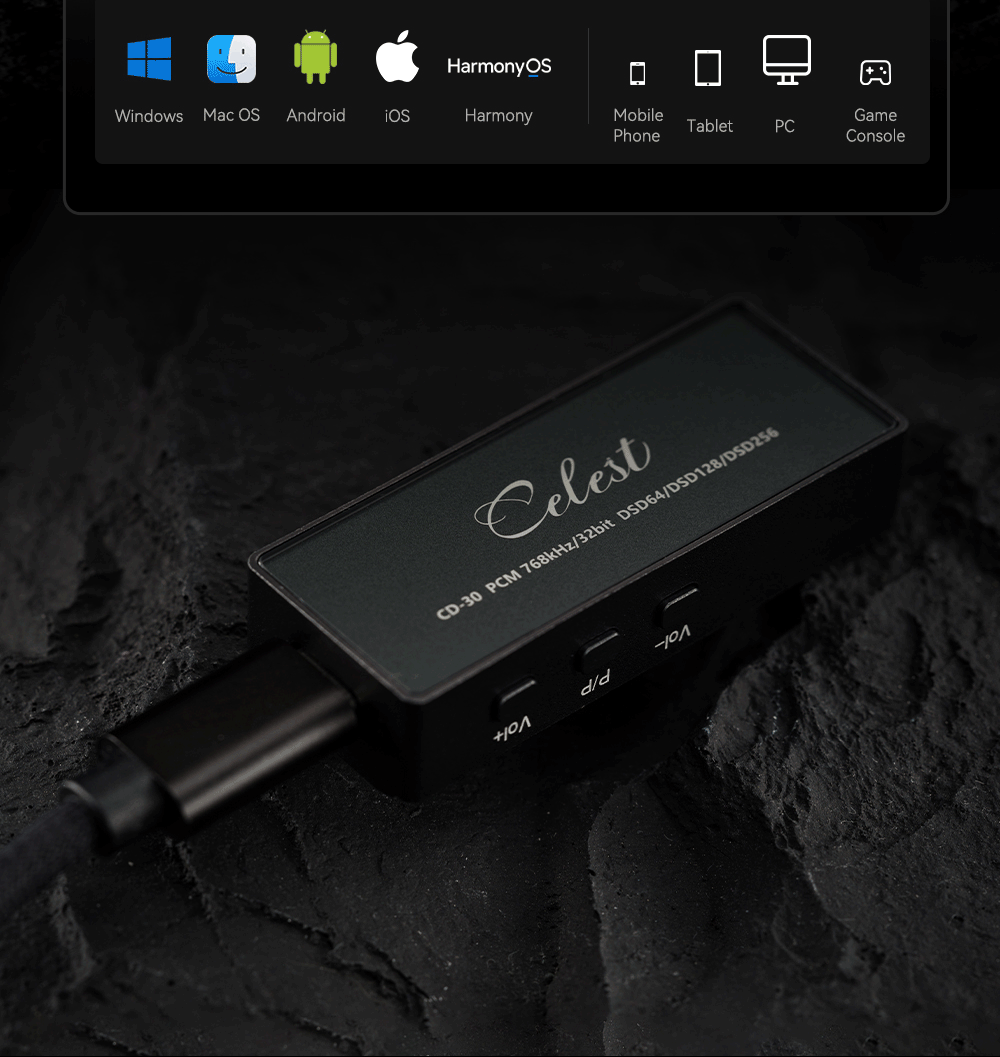 Kinera Celest CD-30 Portable D - Dac With Headphone Amp Balanced 评论和价格