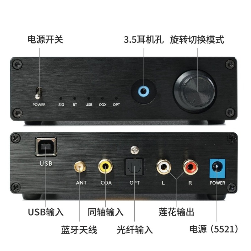 Dual DAC Bluetooth 5.4 USB Sou - Dac Usb Coaxial Optical Bluetooth 评论和价格