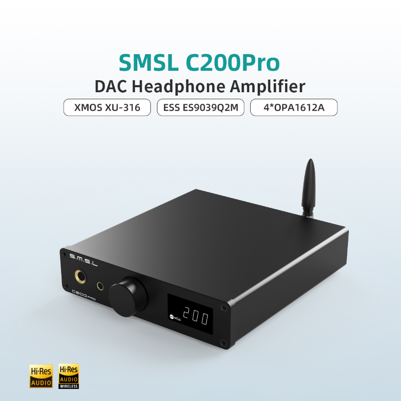 SMSL C200 PRO MQA LDAC DSD512  - Dac With Headphone Amp Balanced 评论和价格