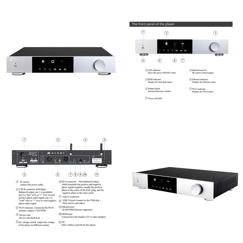 High-end All in One Solution D - Dac Streamer Network Player 评论和价格