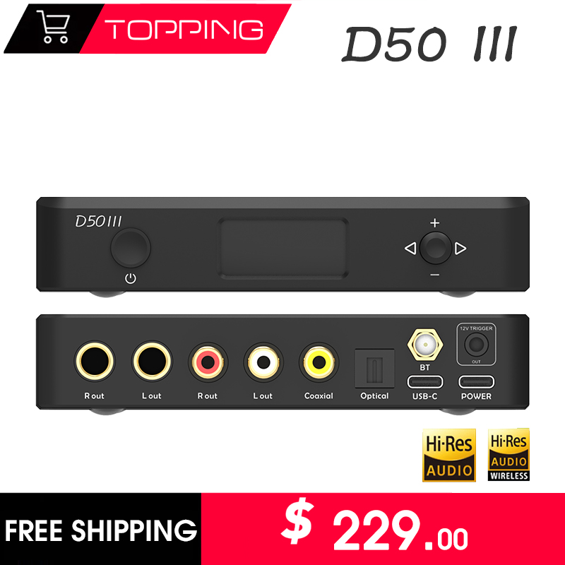 TOPPING D50III Digital Audio D - Dac Usb Coaxial Optical Bluetooth 评论和价格