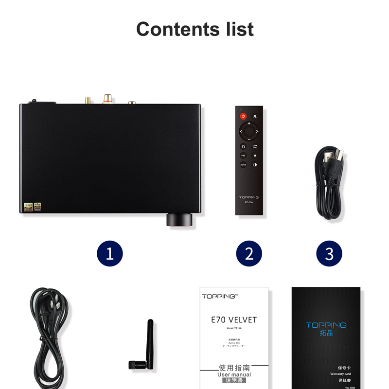 TOPPING E70 VELVET AK4499EX De - Dac Usb Coaxial Optical Bluetooth 评论和价格